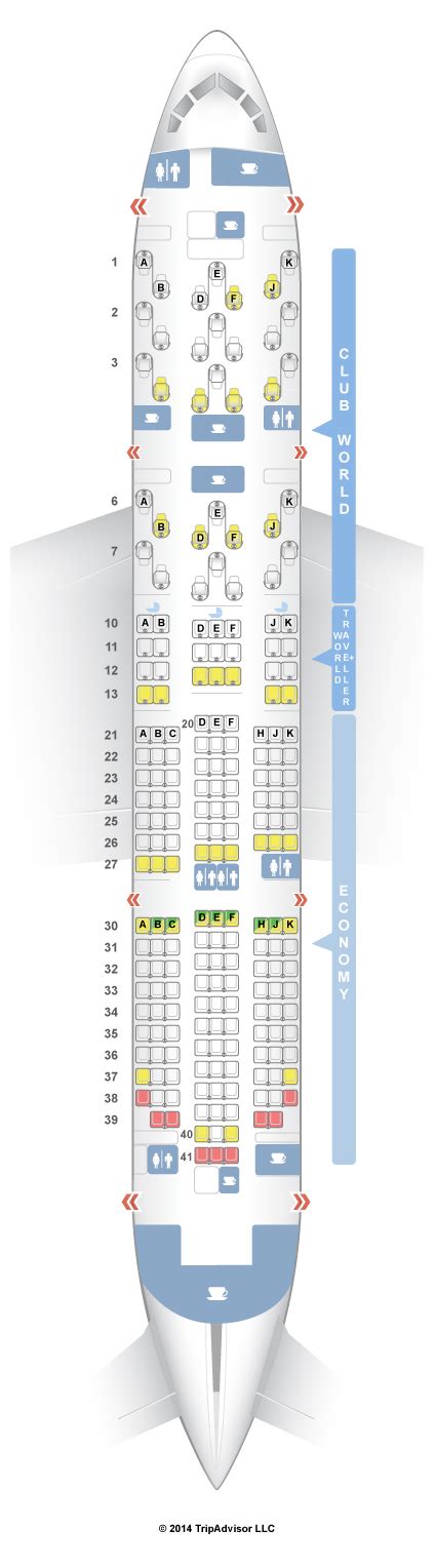 Seat Map British Airways Boeing 787